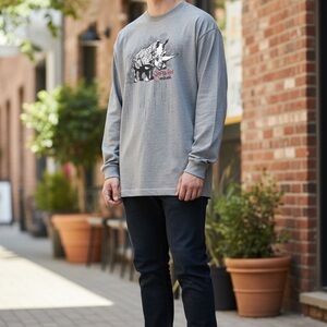 Ecko Unlimited Gray Long Sleeve Tee